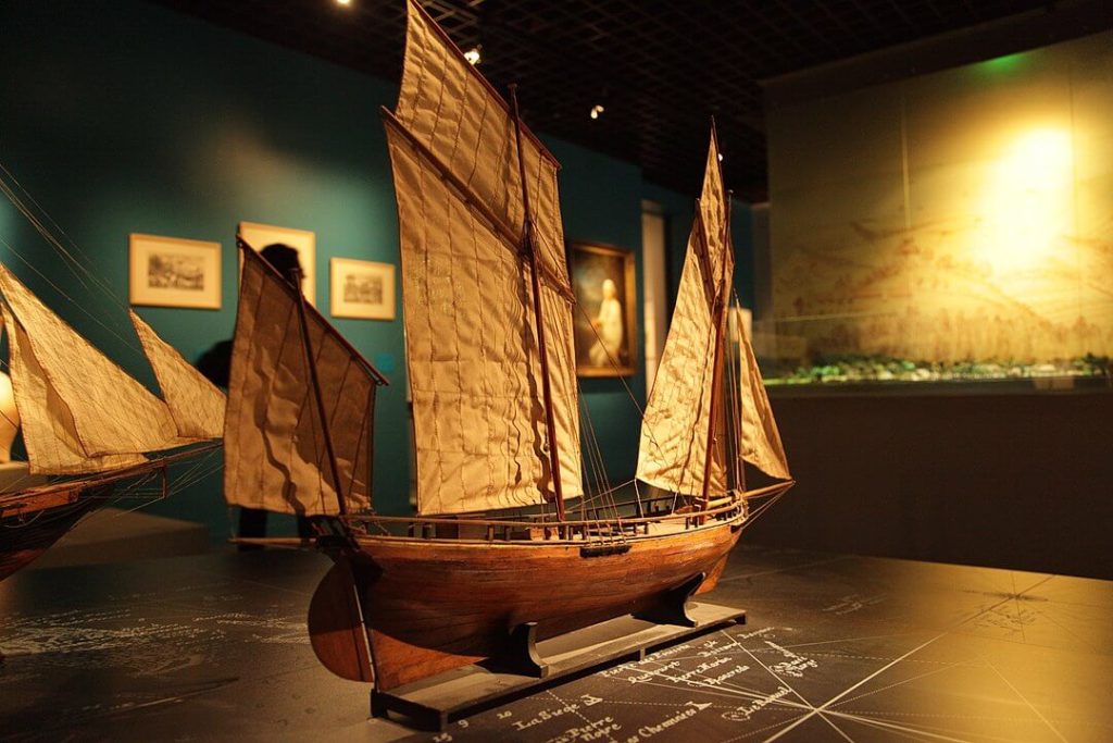 Maquette d'un galion exposée au Musée d'Aquitaine de Bordeaux